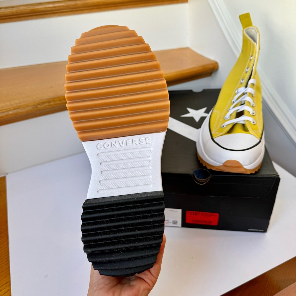 NWT Converse Run Star Hike Platform bitter lemon high top Chuck Taylor sneakers - Picture 8 of 12